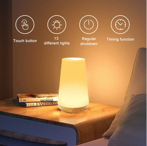 13 Color Changing Night Light Remote Control Touch Usb
