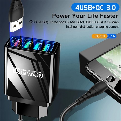Andwing 4 Ports Au Plug Usb Fast Charger Quick Charge