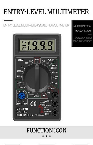 Dt830b Lcd Multimeter Digital Voltmeter