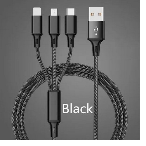 Multiple Function Charger Cable Universal 3 In 1 Usb Charger