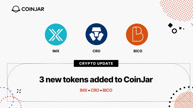 New Token Alert Cro Imx And Bico Added To Coinjar
