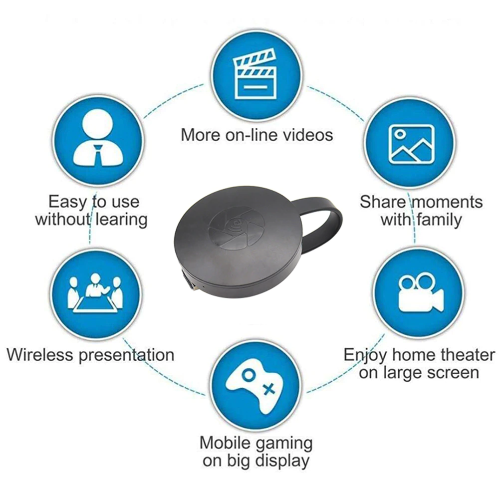 1080P G2 For Mira Screen Display Any Cast Wifi HDMI Portable