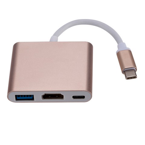 3 in 1 Type C To HDMI Compatible USB 3.0 Charging Adapter