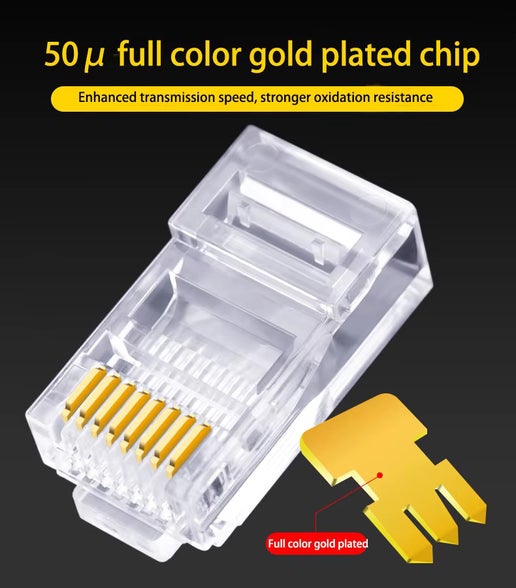 50 PCs RJ45 Connector Cat6 Connector