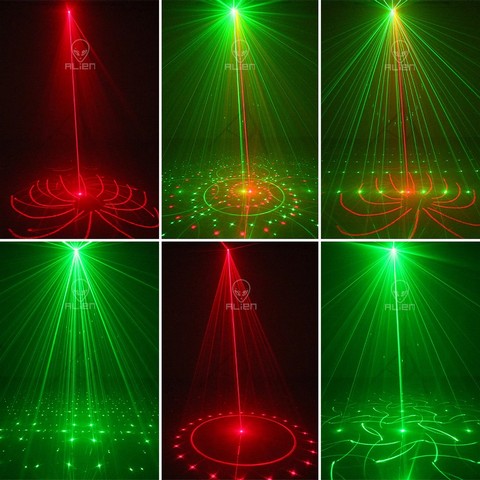 ALIEN Rechargeable Party DJ Disco Light Sound Activated RG