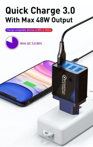 ANDWING 4 Ports AU Plug USB Fast Charger Quick Charge 3.0 48W Wall Mobile Phone Tablet Chargers Fast Charging For iPhone