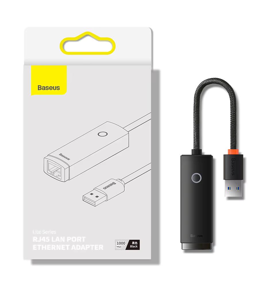 BASEUS USB Ethernet Network Adapter for Macbook Pro Air USB C to RJ45 Ethernet Adapter for Xiaomi Mi TV Box S Network Card