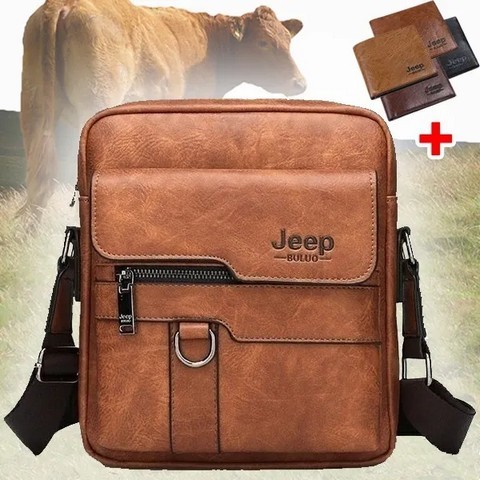 Classic Men's Leather Bag Business Shoulder Bag Leather Messenger Bag Casual Bag. Capacity: Can put in iPad Mini, wallet, mobile phone, portable power supply, folding umbrella, car keys, etc
