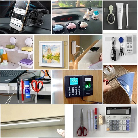 Double Side Tape Feature Waterproof Reusable Adhesive Transparent Glue