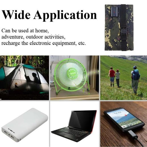 Foldable Solar Panel 5V 20W Power Bank for Cell Phone