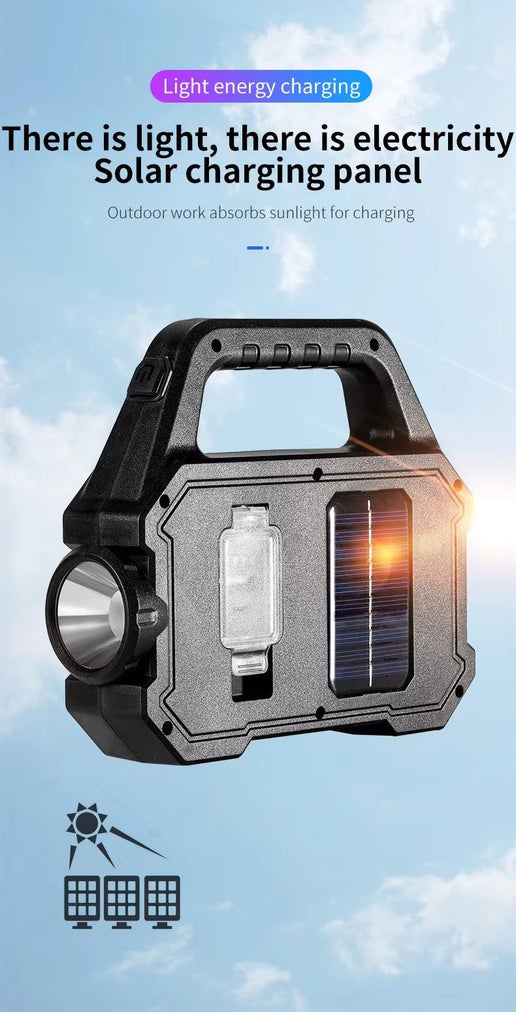 High Power Rechargeable LED Flashlight with COB Side Light