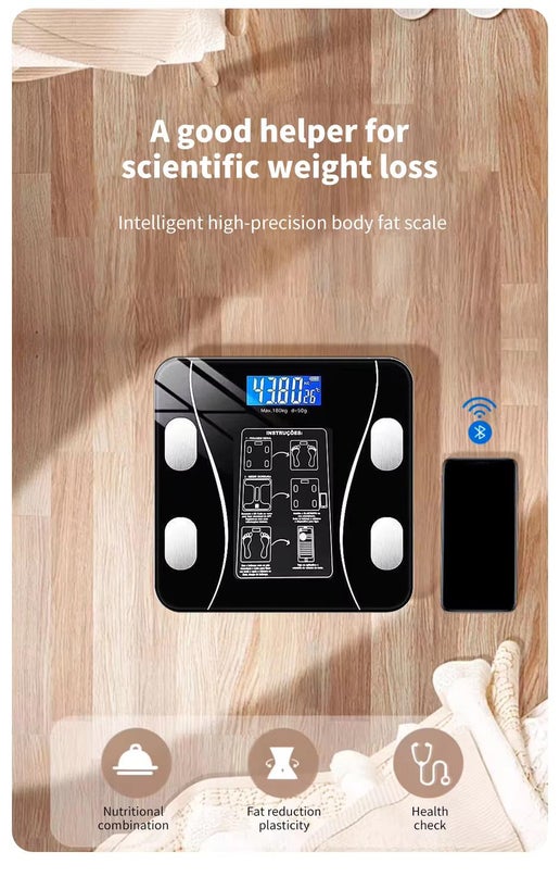 Intelligent Charging Electronic Weighing Household Scale Bluetooth