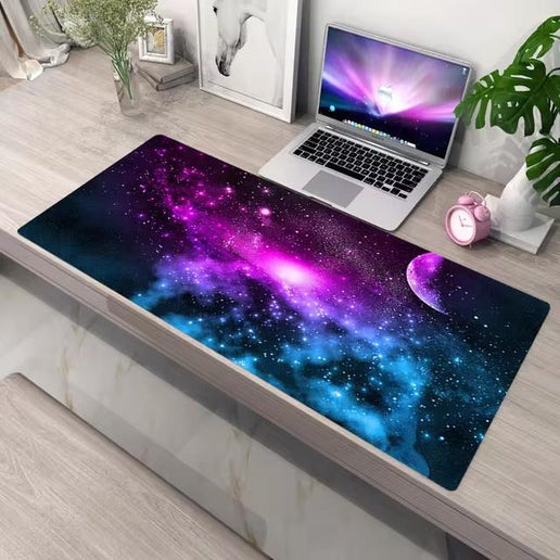 Large Starry Sky Mouse Pad: XXL Soft Anti-Slip Desktop Mat