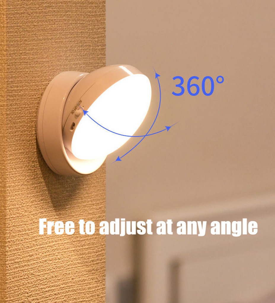 Led Night Light Usb Charging Motion Sensor Round Energy