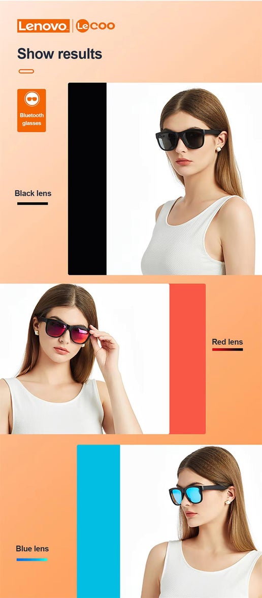 Lenovo C8 Smart Wireless Bluetooth Sunglasses