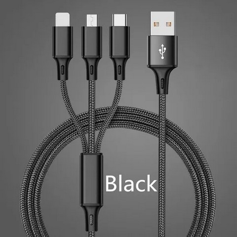 Hot selling multi-function charger cable universal 3 in 1 multi USB charging cable adapter