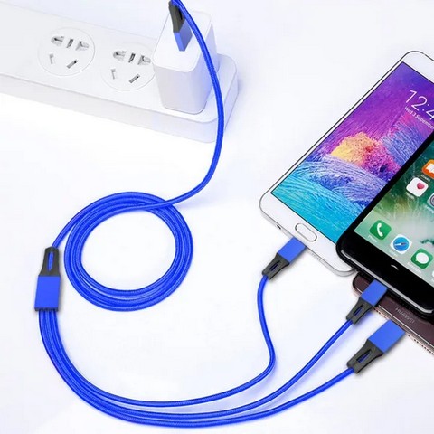 Hot selling multi-function charger cable universal 3 in 1 multi USB charging cable adapter
