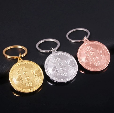 Newest Bitcoin Keychain Collectible Physical Metal Bitcoin
