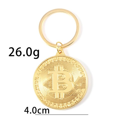 Newest Bitcoin Keychain Collectible Physical Metal Bitcoin