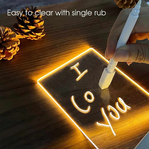 Note Board Creative LED Night Light USB Message Decoration Lamp