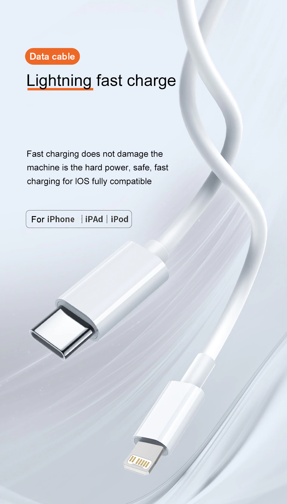 Original 20w Pd Usb C Cable For Iphone 13 Pro Max Fast Charging Usb C