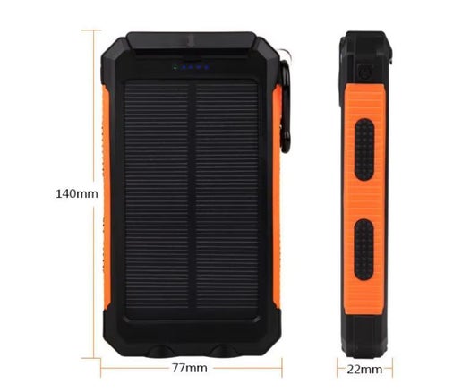 Portable Solar Power Bank 20000mAh External Battery Charger