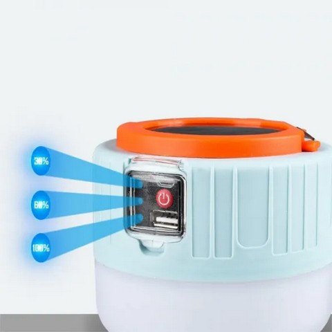 USB Rechargeable LED Solar Camping Tent Light Lantern Outdoor Garden Lamp