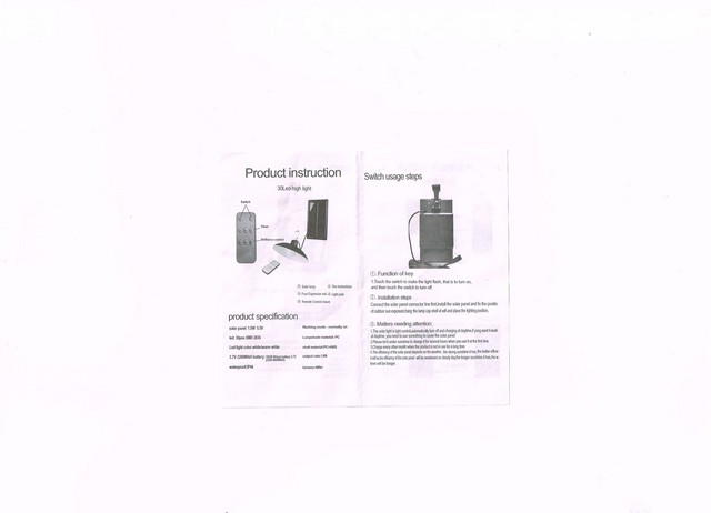 Solar Pendant Light Outdoor Manual