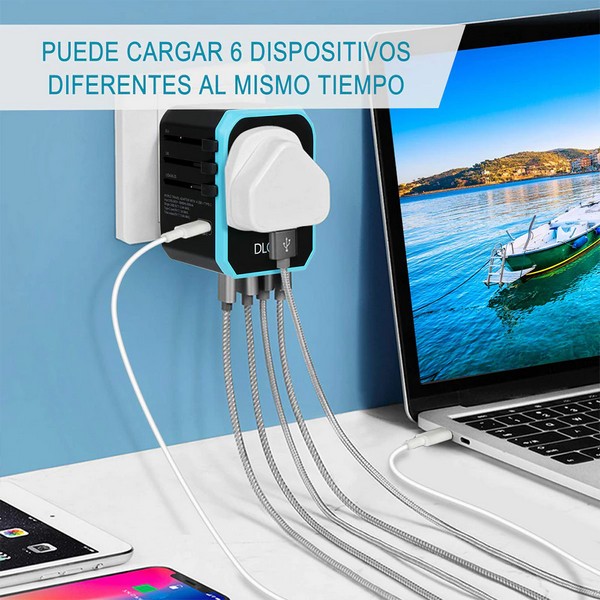Universal Converter Travel Charger Power Adapter With USB Ports