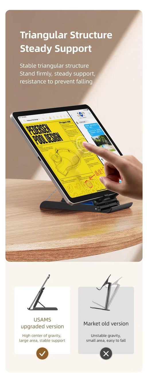 US-ZJ073 Telescopic Foldable Phablet Desktop Stand