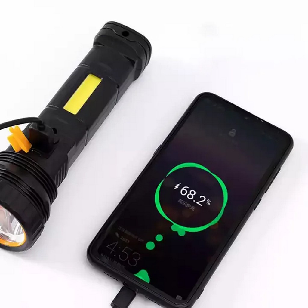 USB Solar Rechargeable Flashlight Super Bright Tactical