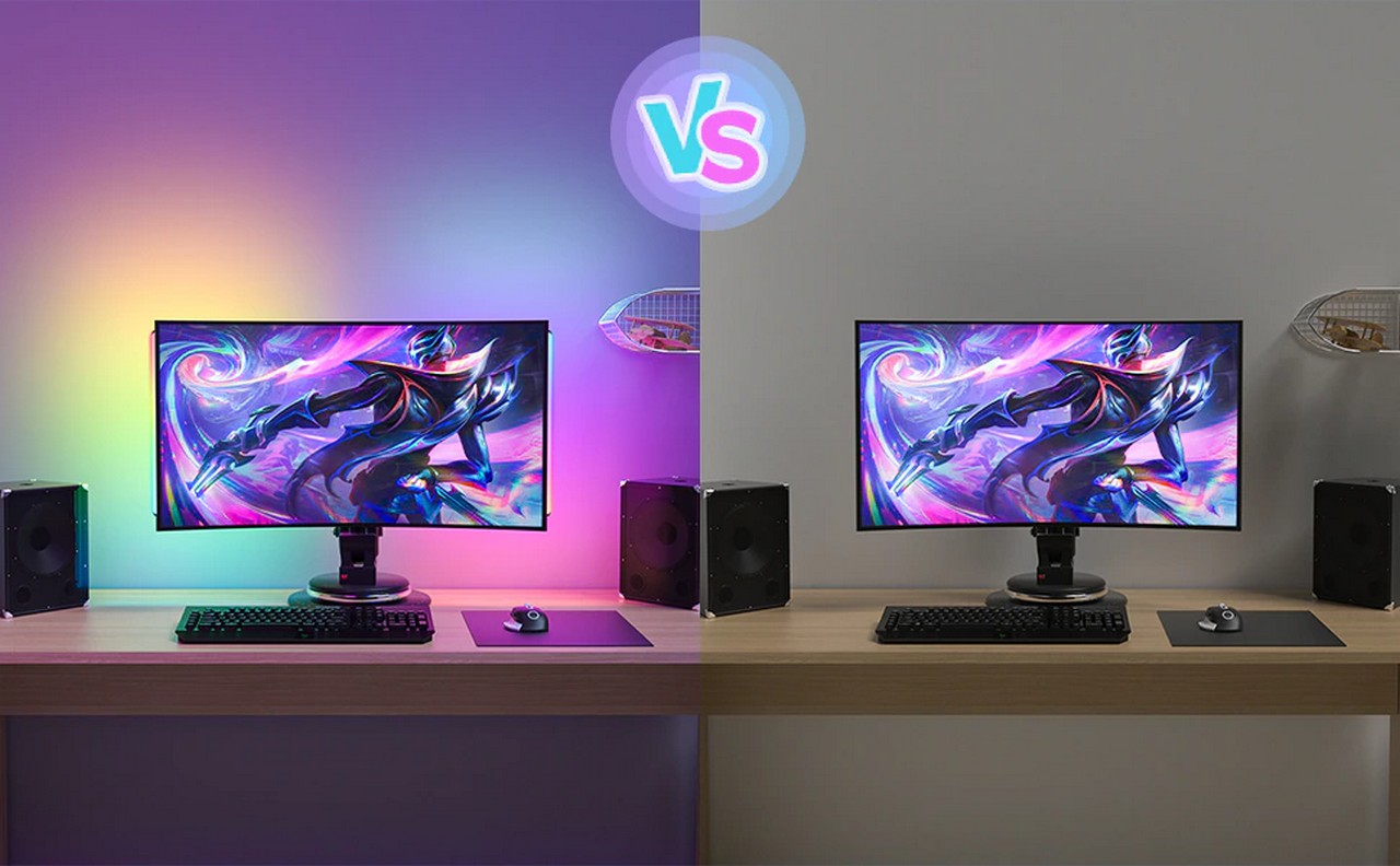 WILLED 2 In 1 Under Monitor Light Bar Gaming Lights