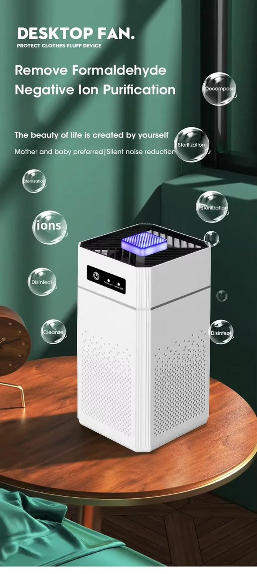 Smart Air Purifier with Negative Ions Generator and H12 HEPA Filter