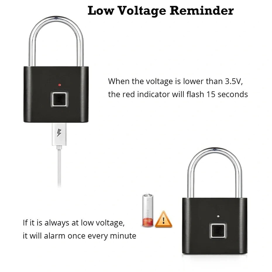 O11 Smart Bio Metric Padlock Ip67 Waterproof Instant Unlock No Keys No Codes No Hassle